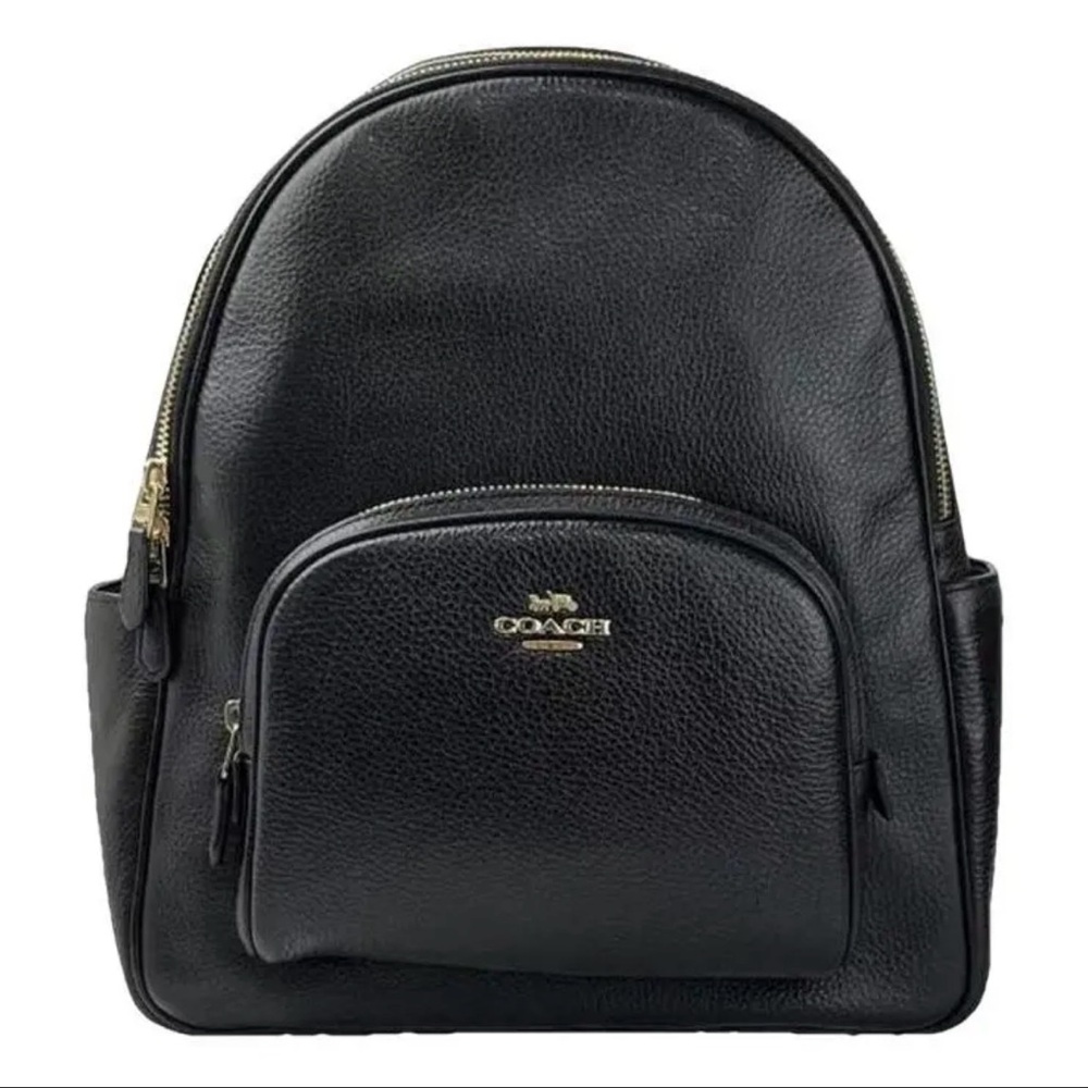 Coach Black Leather Backpack